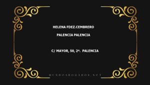 abogado Helena Fdez.Cembrero en la localidad de Palencia