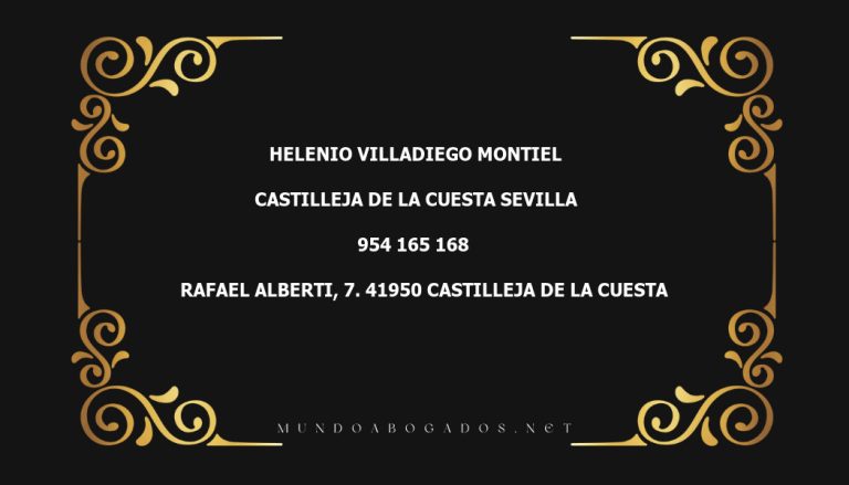 abogado Helenio Villadiego Montiel en la localidad de Castilleja de la Cuesta