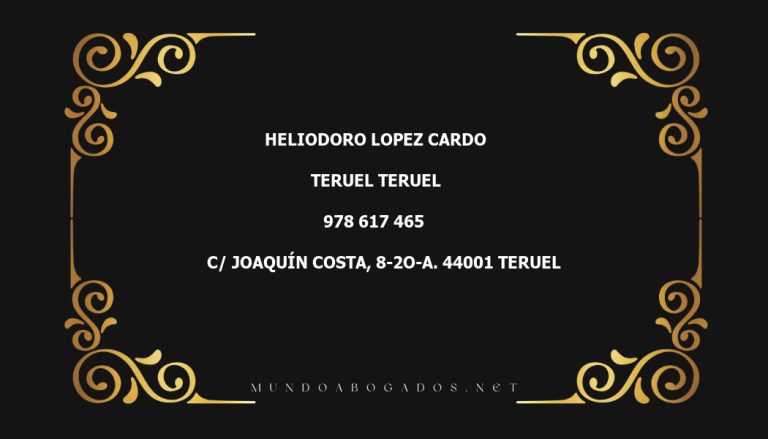 abogado Heliodoro Lopez Cardo en la localidad de Teruel