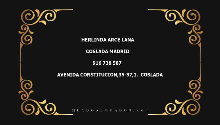 abogado Herlinda Arce Lana en la localidad de Coslada