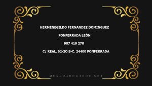 abogado Hermenegildo Fernandez Dominguez en la localidad de Ponferrada