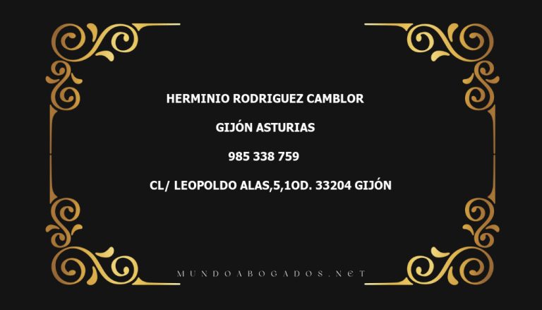 abogado Herminio Rodriguez Camblor en la localidad de Gijón