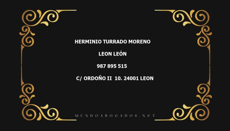 abogado Herminio Turrado Moreno en la localidad de Leon