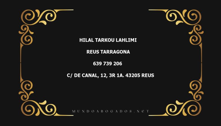 abogado Hilal Tarkou Lahlimi en la localidad de Reus