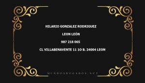 abogado Hilario Gonzalez Rodriguez en la localidad de Leon