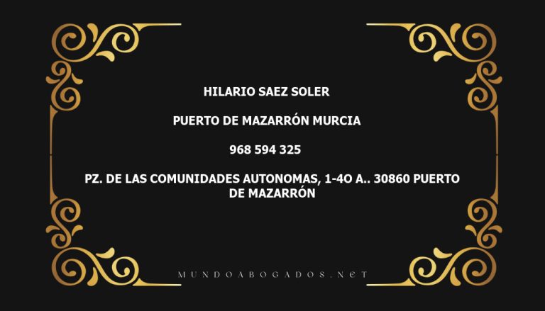 abogado Hilario Saez Soler en la localidad de Puerto de Mazarrón