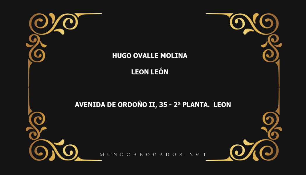 abogado Hugo Ovalle Molina en la localidad de Leon