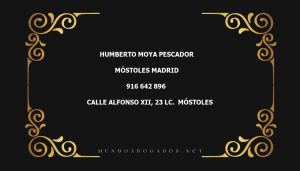 abogado Humberto Moya Pescador en la localidad de Móstoles