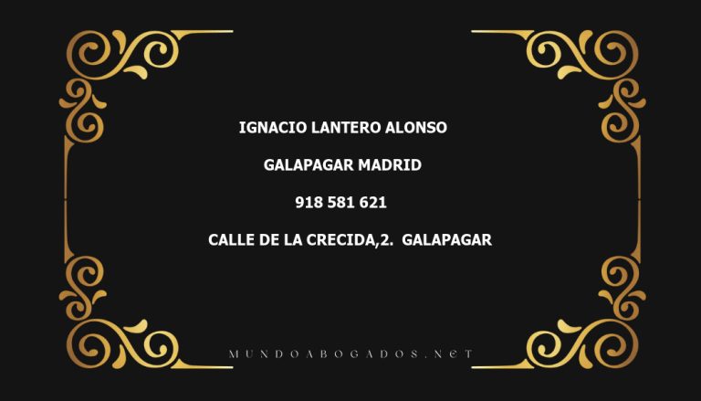 abogado Ignacio Lantero Alonso en la localidad de Galapagar