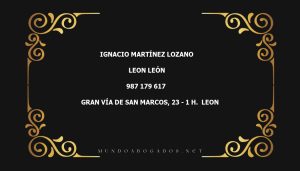 abogado Ignacio Martínez Lozano en la localidad de Leon