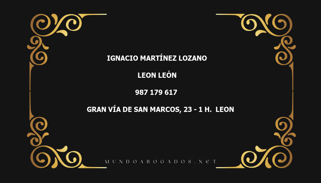 abogado Ignacio Martínez Lozano en la localidad de Leon