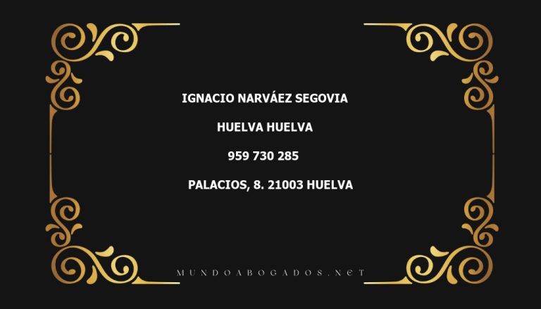 abogado Ignacio Narváez Segovia en la localidad de Huelva