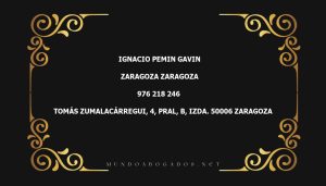 abogado Ignacio Pemin Gavin en la localidad de Zaragoza