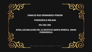 abogado Ignacio Ruz Hernandez-Pinzon en la localidad de Fuengirola