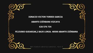 abogado Ignacio Victor Torres Garcia en la localidad de Abanto Ziérbana