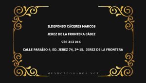 abogado Ildefonso Cáceres Marcos en la localidad de Jerez de la Frontera