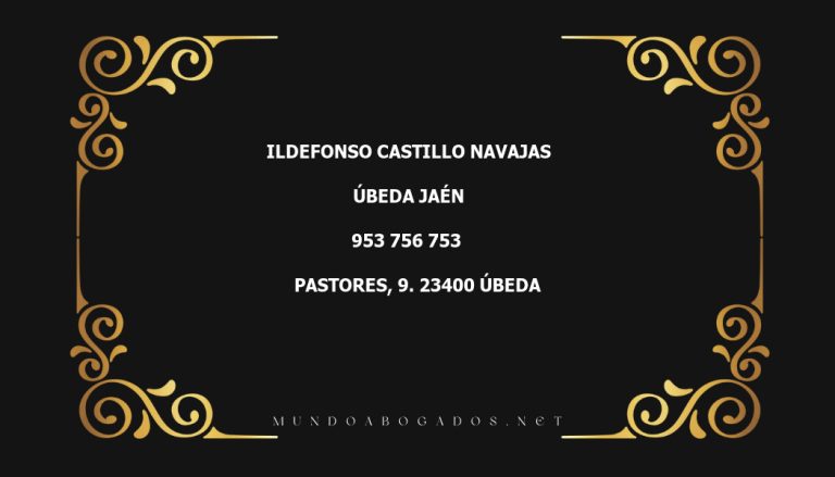 abogado Ildefonso Castillo Navajas en la localidad de Úbeda