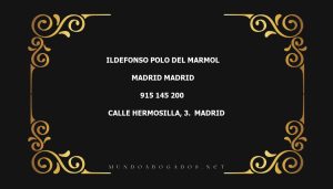 abogado Ildefonso Polo Del Marmol en la localidad de Madrid