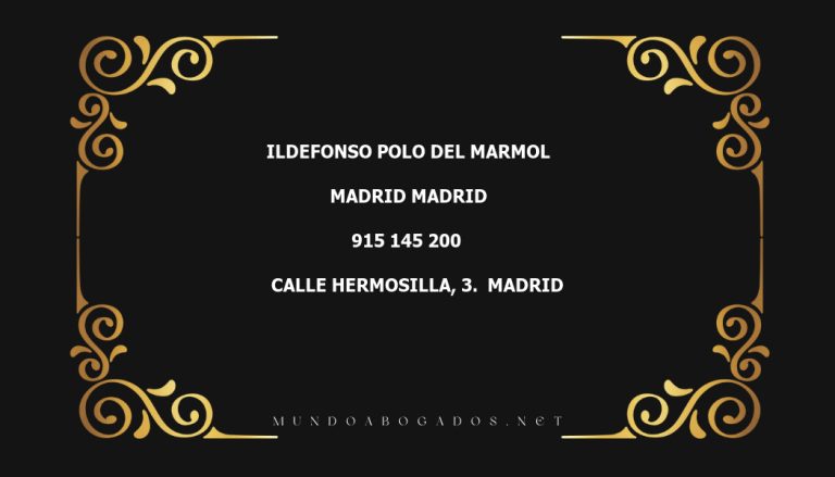 abogado Ildefonso Polo Del Marmol en la localidad de Madrid