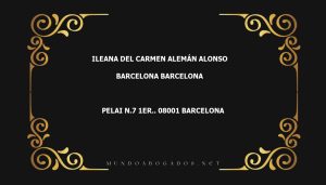 abogado Ileana Del Carmen Alemán Alonso en la localidad de Barcelona