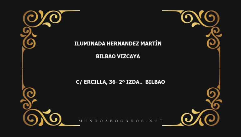 abogado Iluminada Hernandez Martín en la localidad de Bilbao