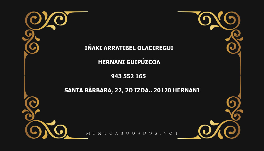 abogado Iñaki Arratibel Olaciregui en la localidad de Hernani