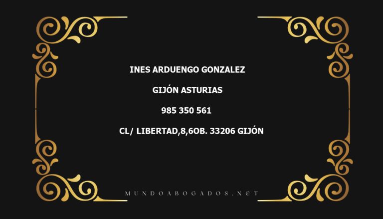 abogado Ines Arduengo Gonzalez en la localidad de Gijón