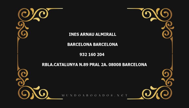 abogado Ines Arnau Almirall en la localidad de Barcelona