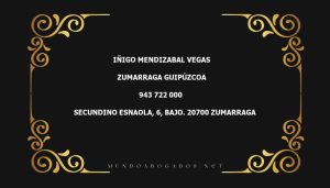 abogado Iñigo Mendizabal Vegas en la localidad de Zumarraga