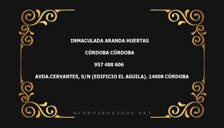 abogado Inmaculada Aranda Huertas en la localidad de Córdoba