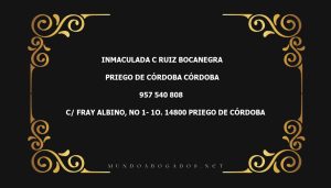 abogado Inmaculada C Ruiz Bocanegra en la localidad de Priego de Córdoba