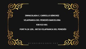 abogado Inmaculada C. Carrillo Sánchez en la localidad de Vilafranca del Penedés