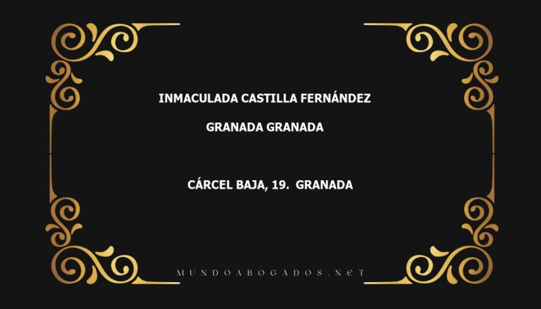 abogado Inmaculada Castilla Fernández en la localidad de Granada