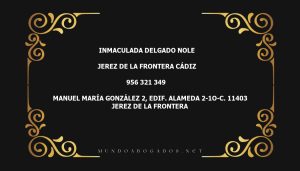 abogado Inmaculada Delgado Nole en la localidad de Jerez de la Frontera