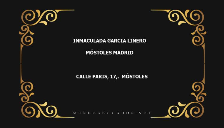 abogado Inmaculada Garcia Linero en la localidad de Móstoles