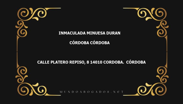 abogado Inmaculada Minuesa Duran en la localidad de Córdoba