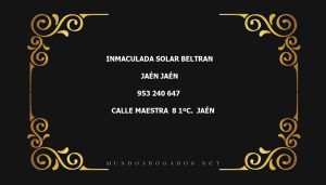 abogado Inmaculada Solar Beltran en la localidad de Jaén