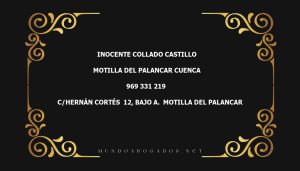 abogado Inocente Collado Castillo en la localidad de Motilla del Palancar