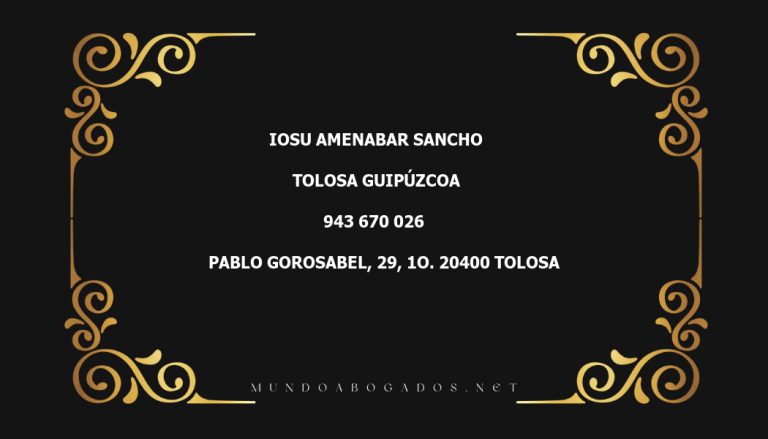 abogado Iosu Amenabar Sancho en la localidad de Tolosa