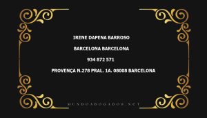 abogado Irene Dapena Barroso en la localidad de Barcelona