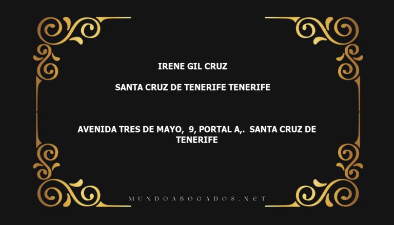 abogado Irene Gil Cruz en la localidad de Santa Cruz de Tenerife