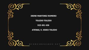 abogado Irene Martinez Romero en la localidad de Toledo