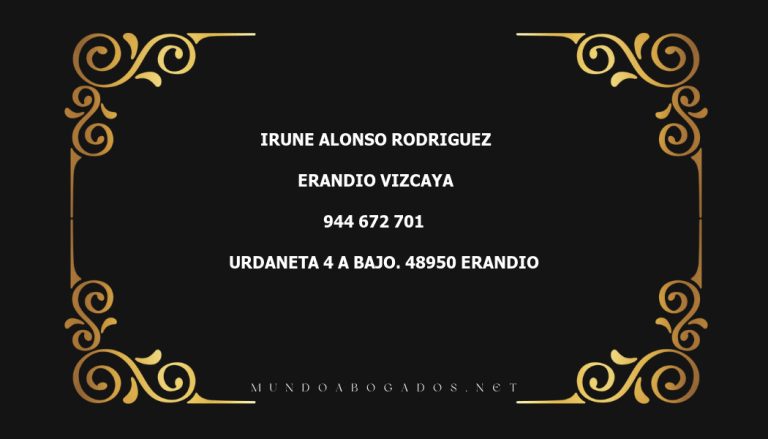 abogado Irune Alonso Rodriguez en la localidad de Erandio