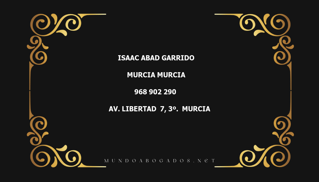 abogado Isaac Abad Garrido en la localidad de Murcia