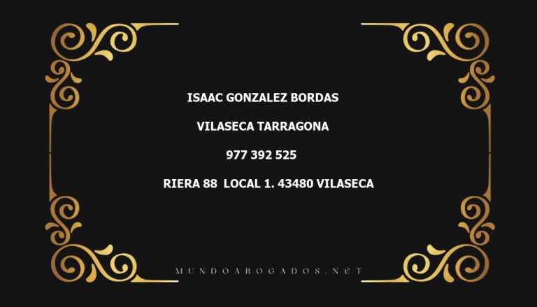 abogado Isaac Gonzalez Bordas en la localidad de Vilaseca