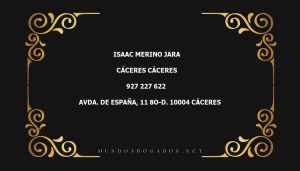 abogado Isaac Merino Jara en la localidad de Cáceres