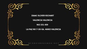 abogado Isaac Oliver Richart en la localidad de Valencia