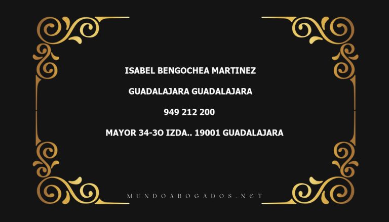 abogado Isabel Bengochea Martinez en la localidad de Guadalajara