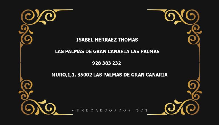 abogado Isabel Herraez Thomas en la localidad de Las Palmas de Gran Canaria