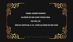 abogado Isabel Iranzo Romero en la localidad de Alcázar de San Juan